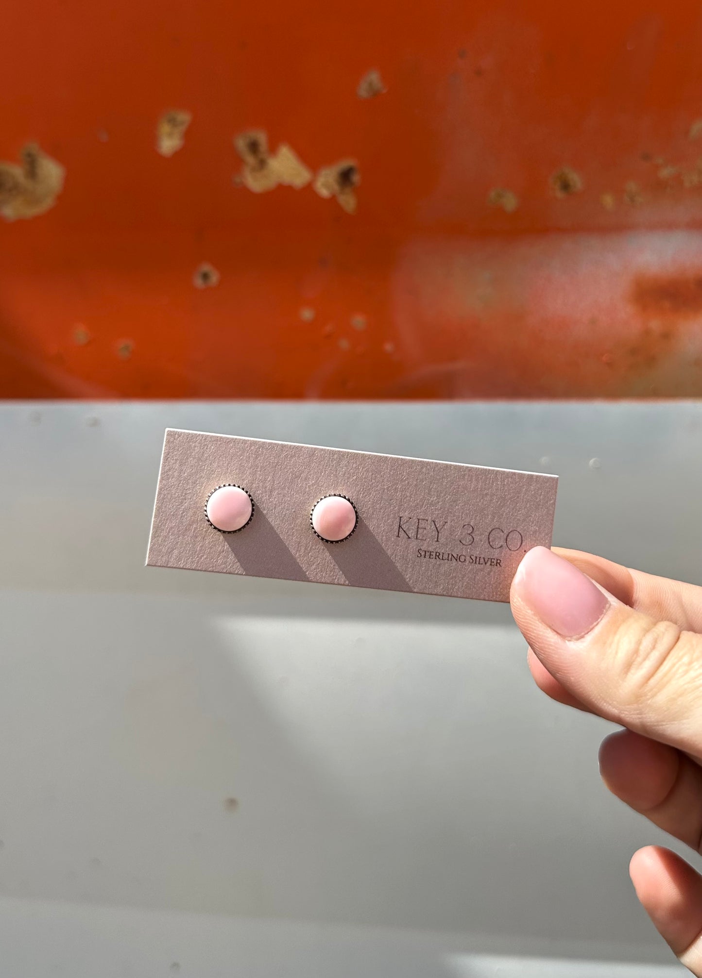 Small Pink Conch Studs