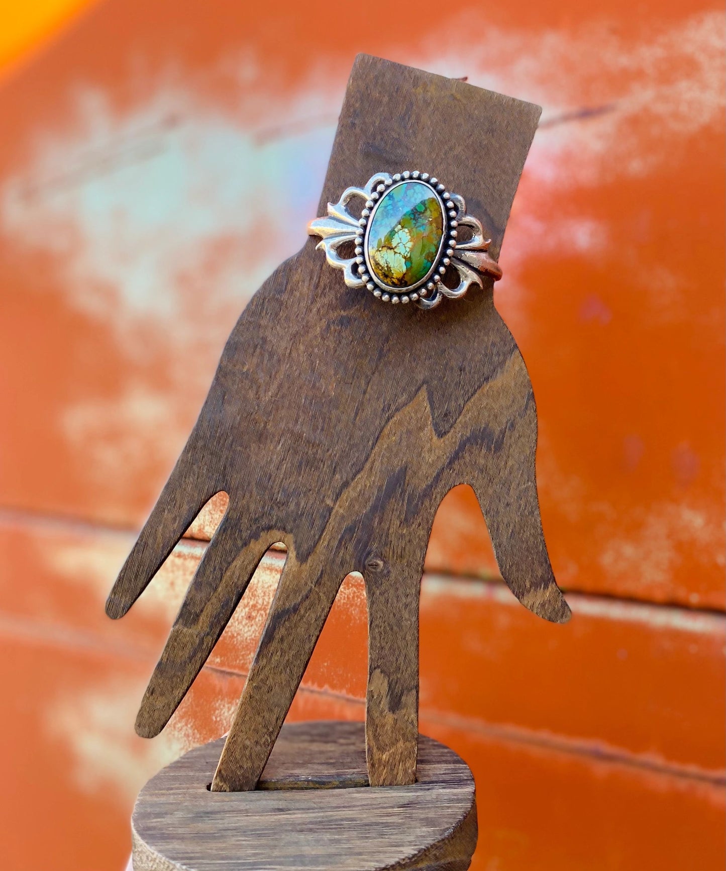 Hubei Turquoise Sandcast Bracelet image 0