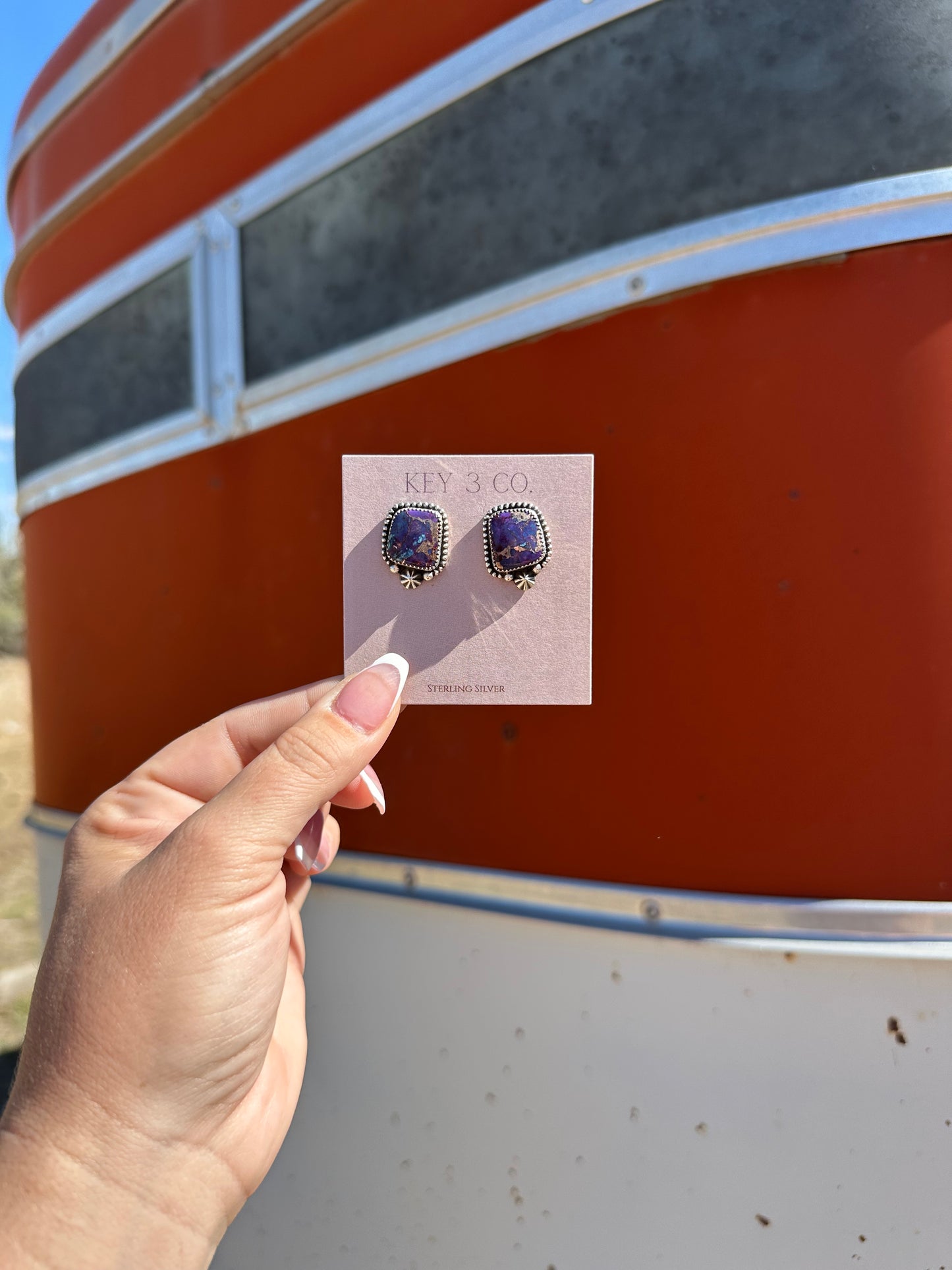 Small Purple Mojave Studs