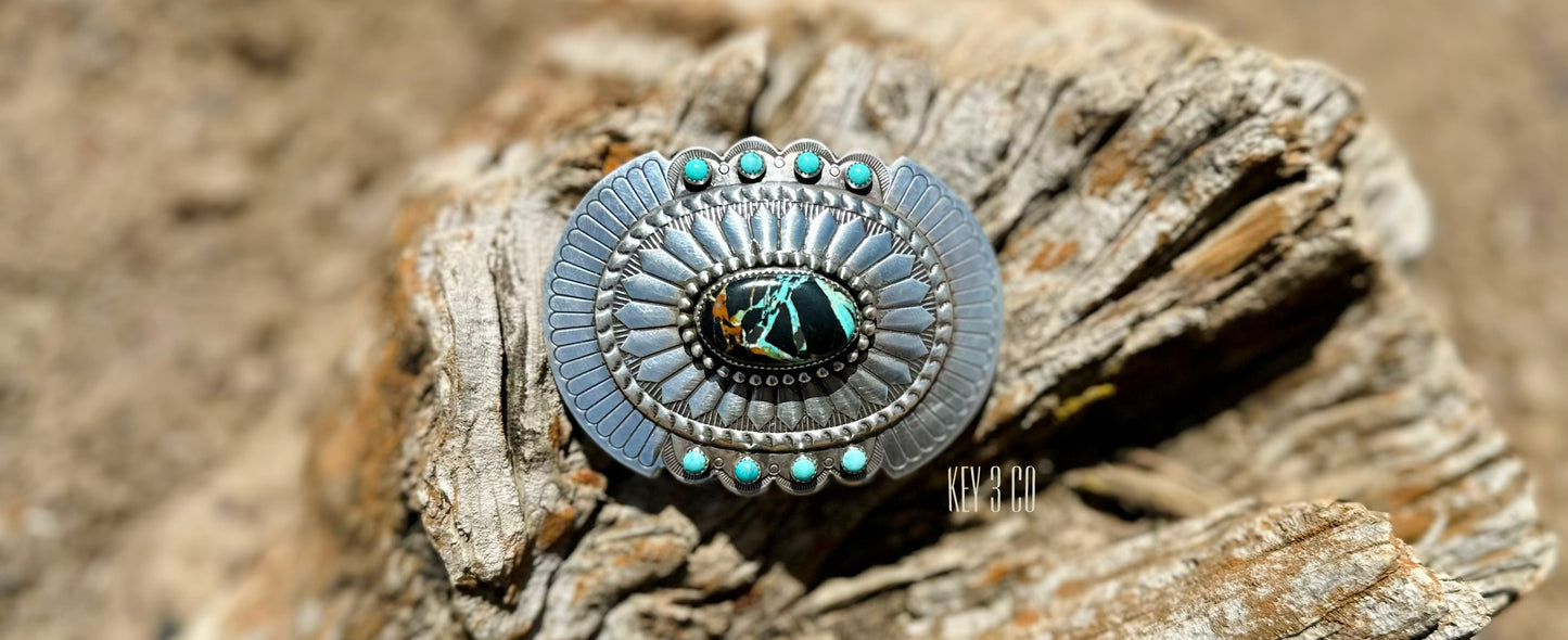 Turquoise Concho Belt Buckles