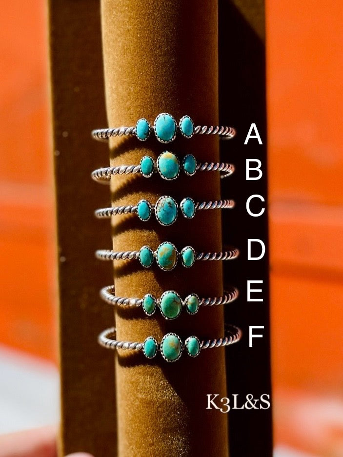 Twisted Turquoise Baby Bracelets image 1