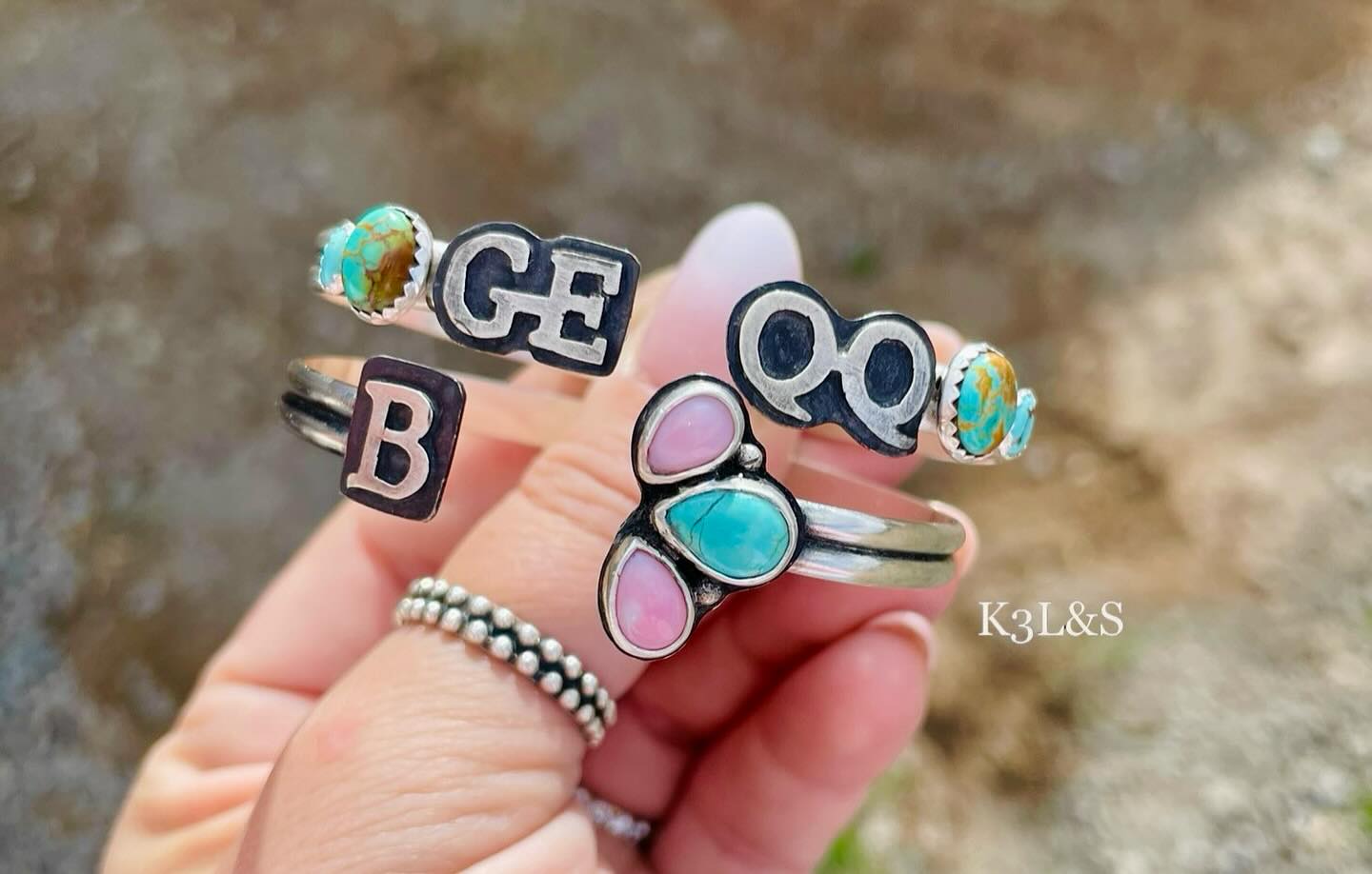 Pre-Order Fancy (3 stone fan) Punchy Cuff