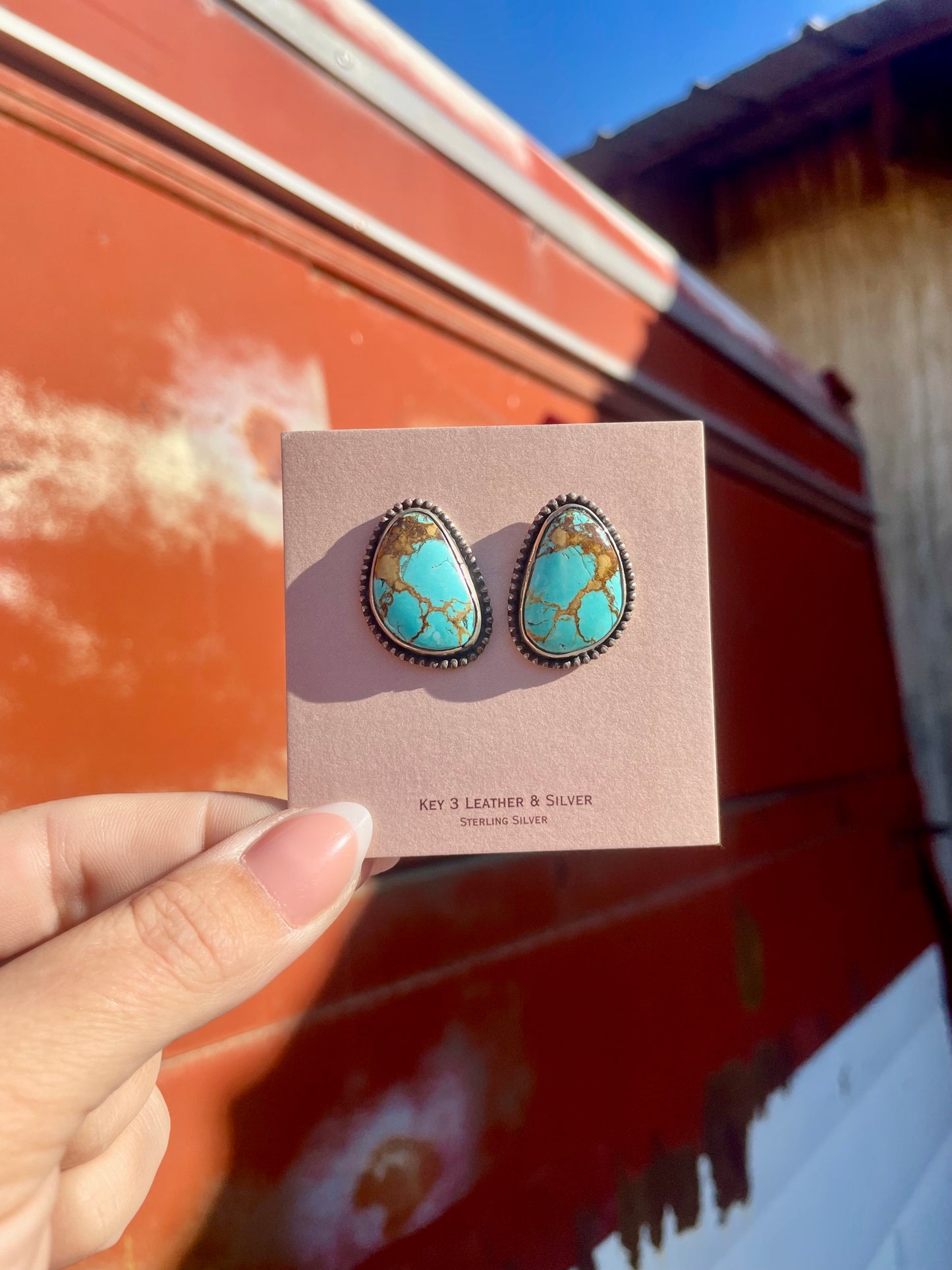 #8 Turquoise Studs image 0