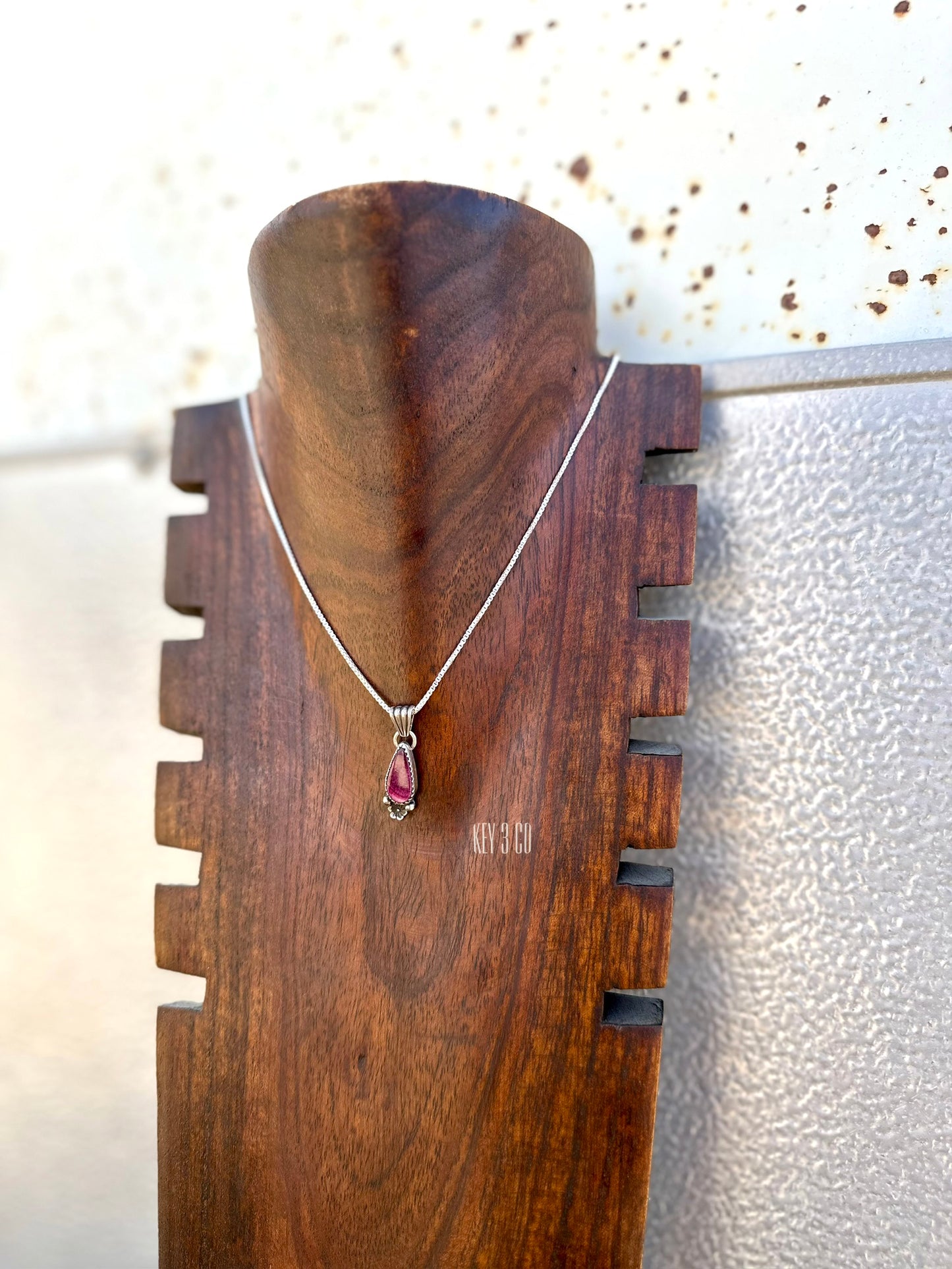 Long Purple Spiny Pendant
