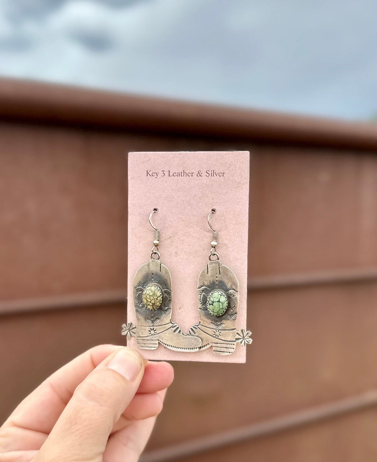 Sterling Silver Boot Earrings