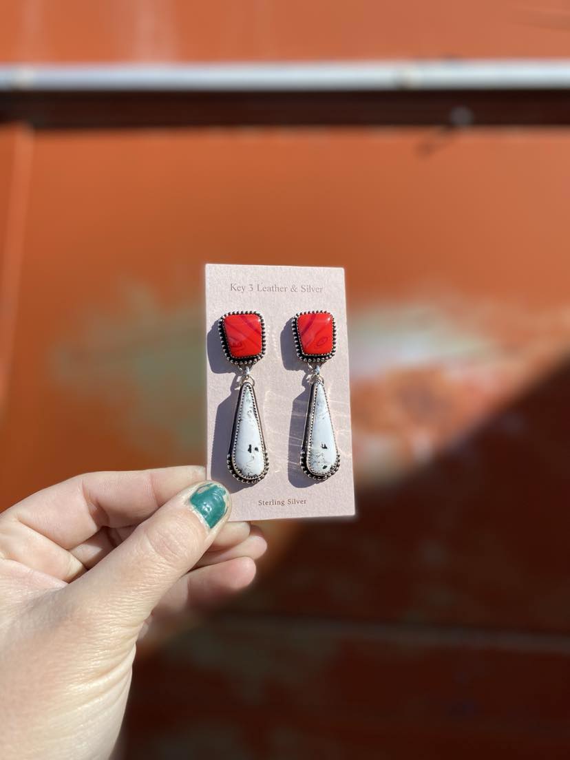 Red Buffalo Earrings image 0