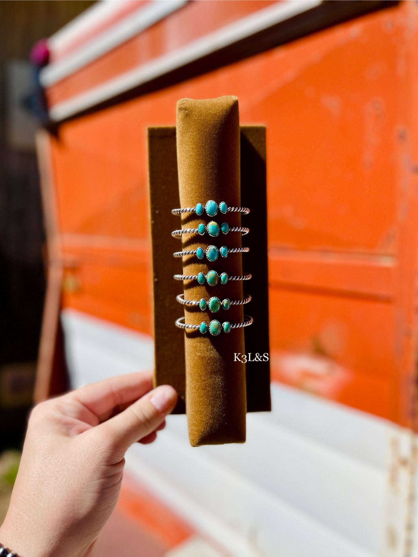 Twisted Turquoise Baby Bracelets image 0