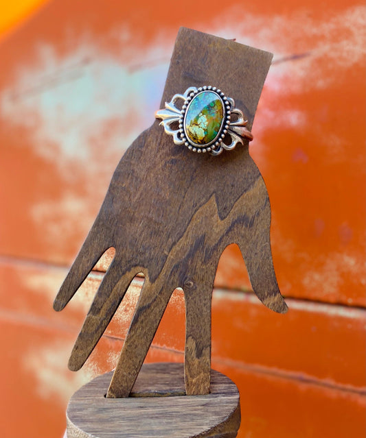 Hubei Turquoise Sandcast Bracelet image 0