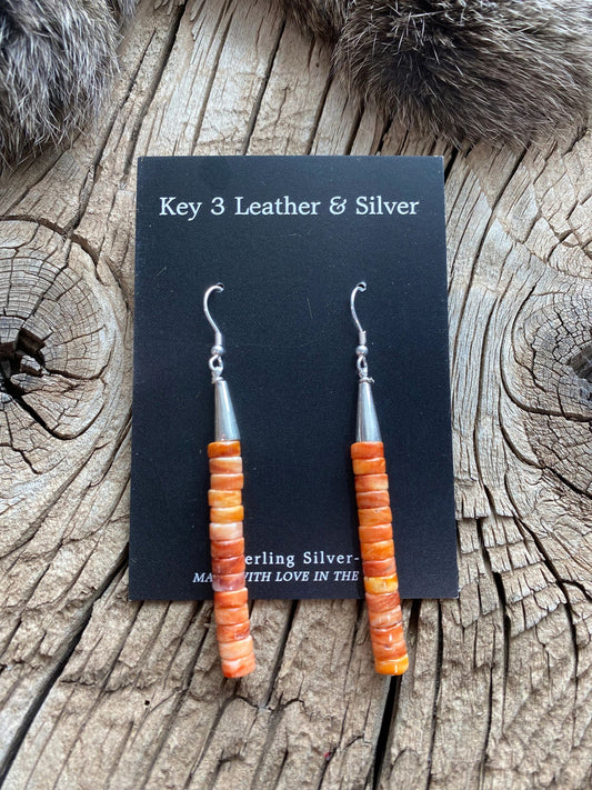 Orange Spiny Long Dangles image 0