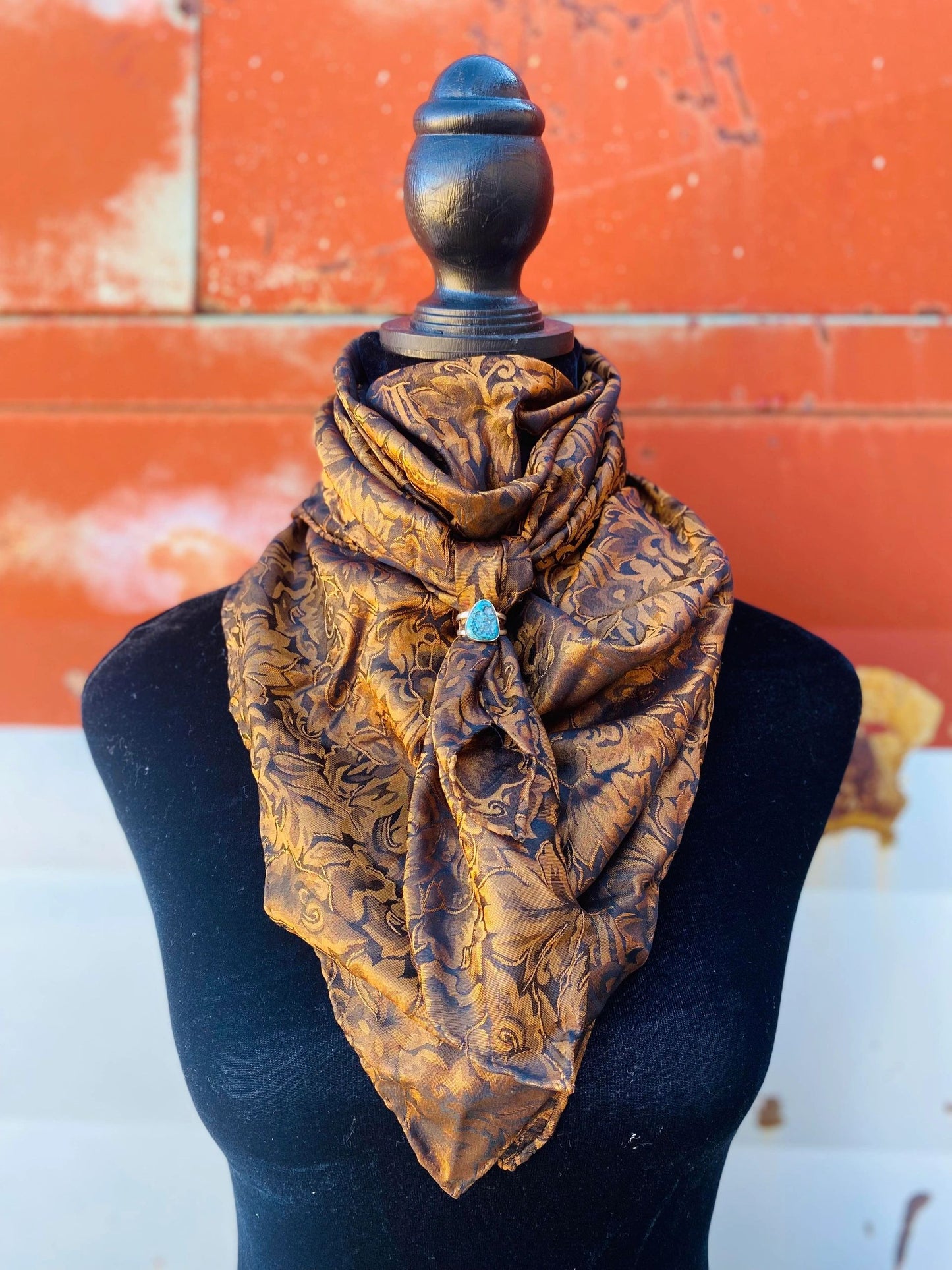 Copper Floral Wild Rag image 1