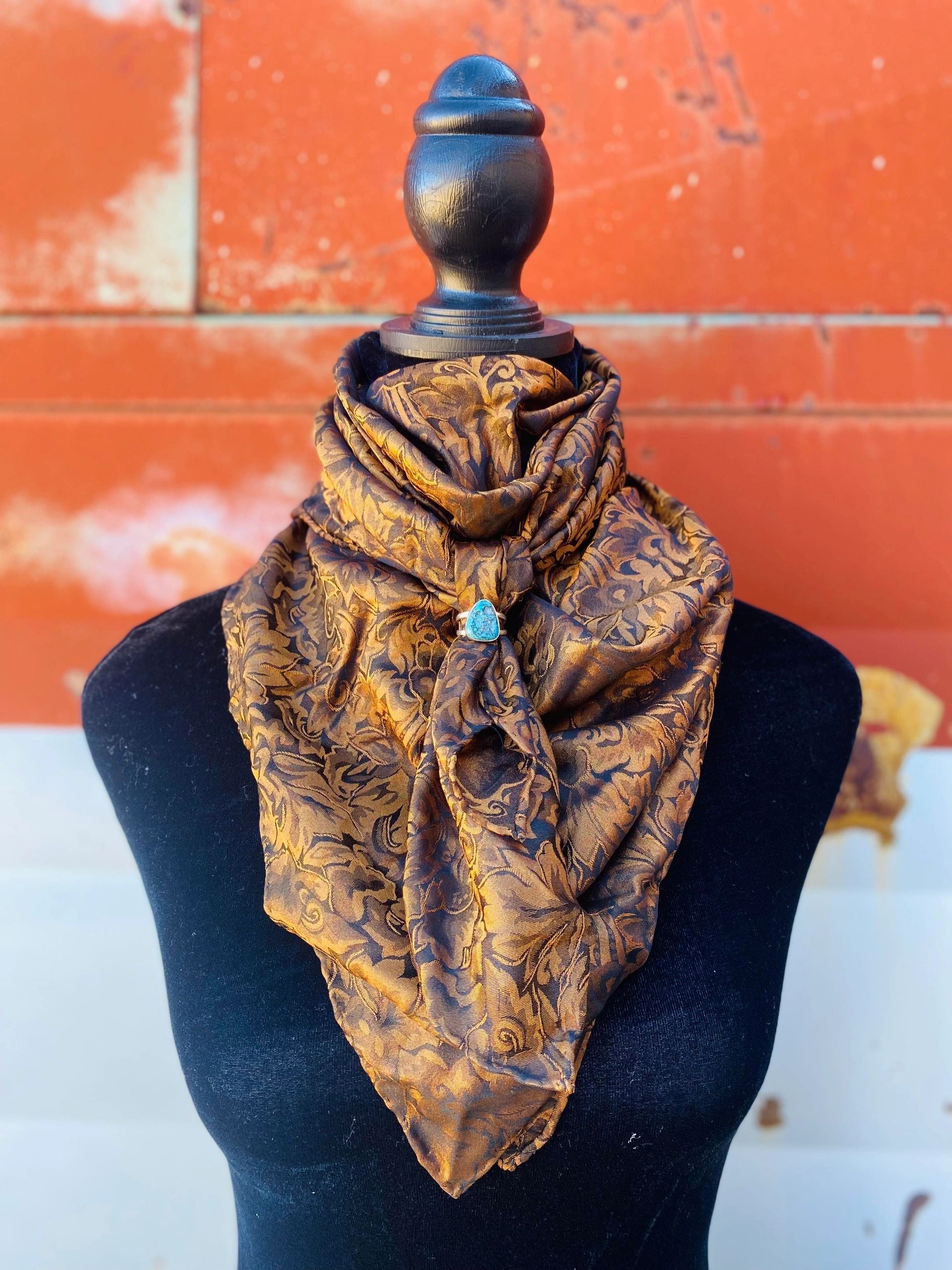 Copper Floral Wild Rag image 1