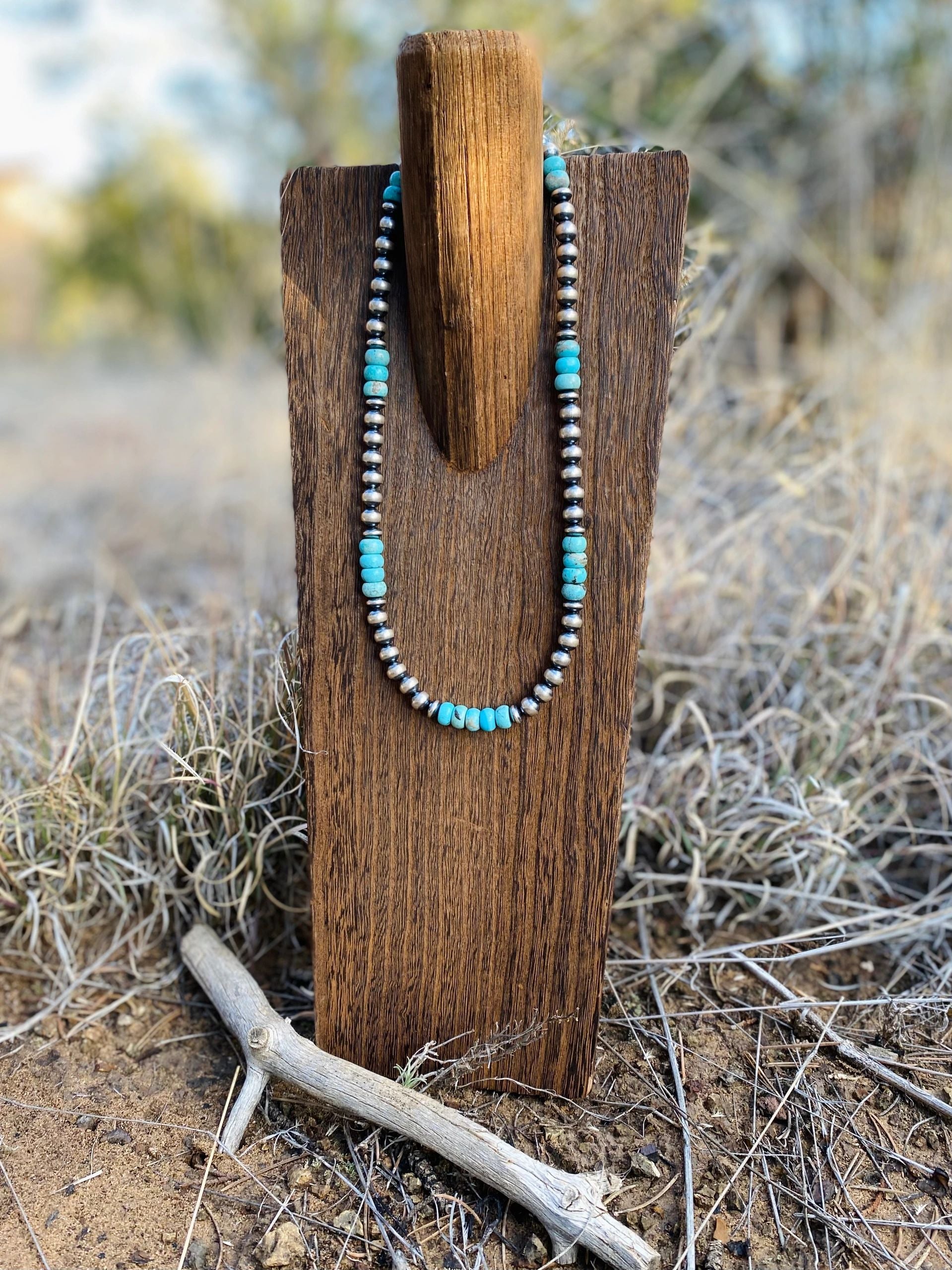 Turquoise & Pearl Necklace image 1