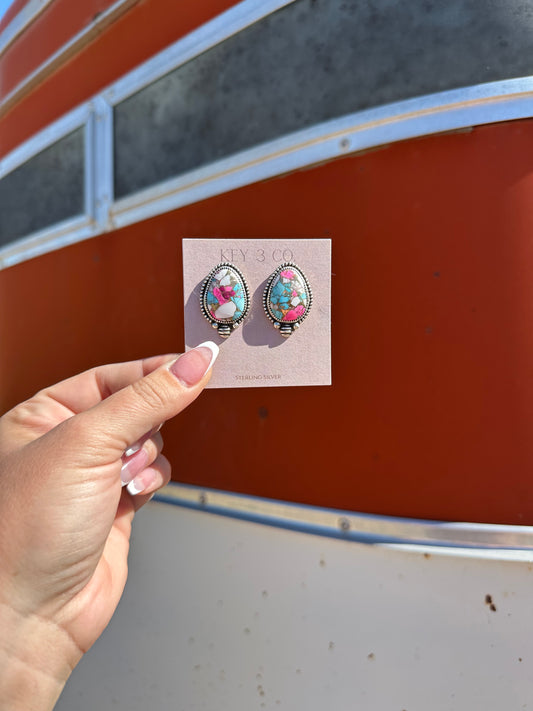 Pink Delilah Studs