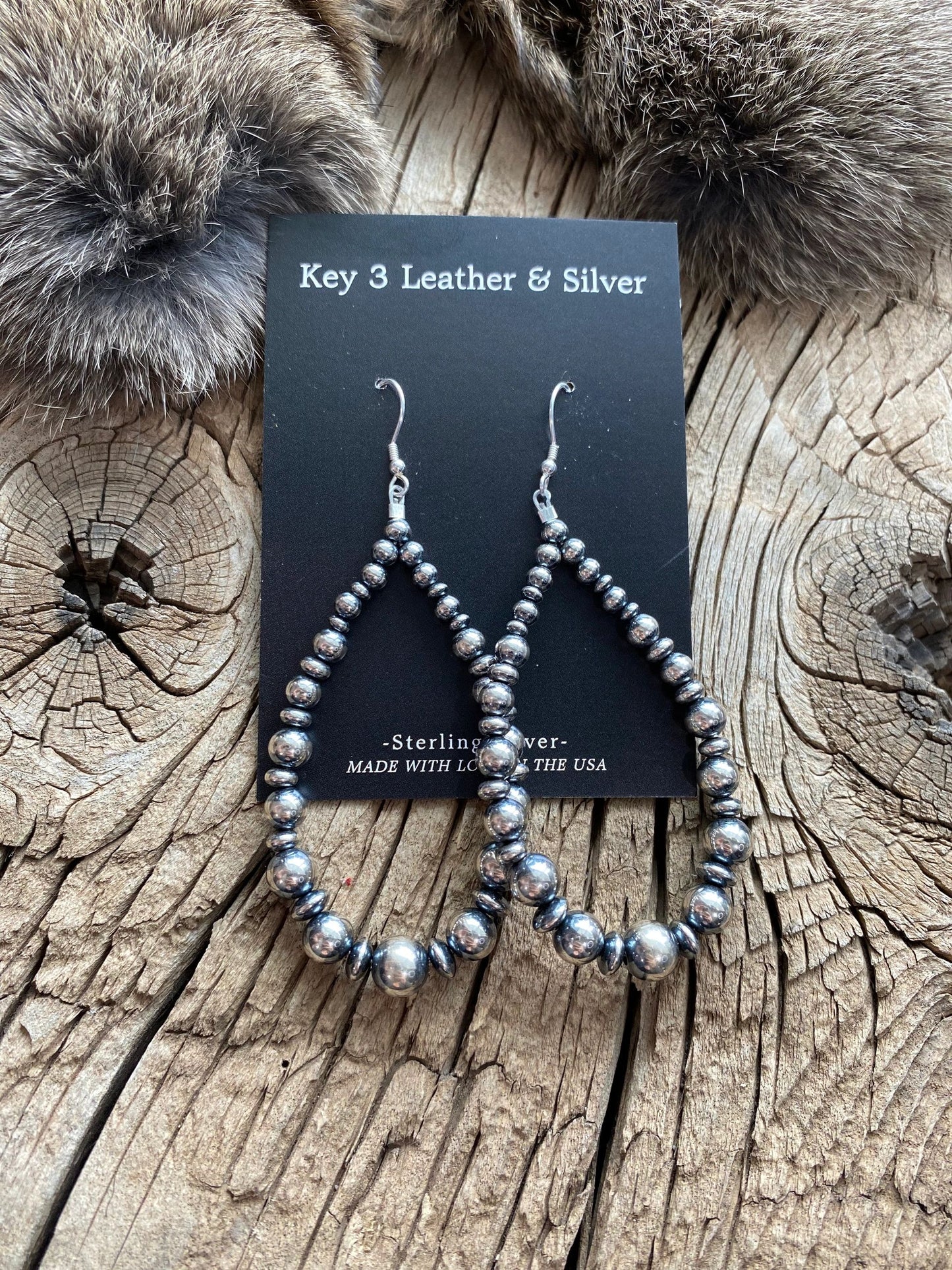 Graduated Pearl Long Hoops image 0