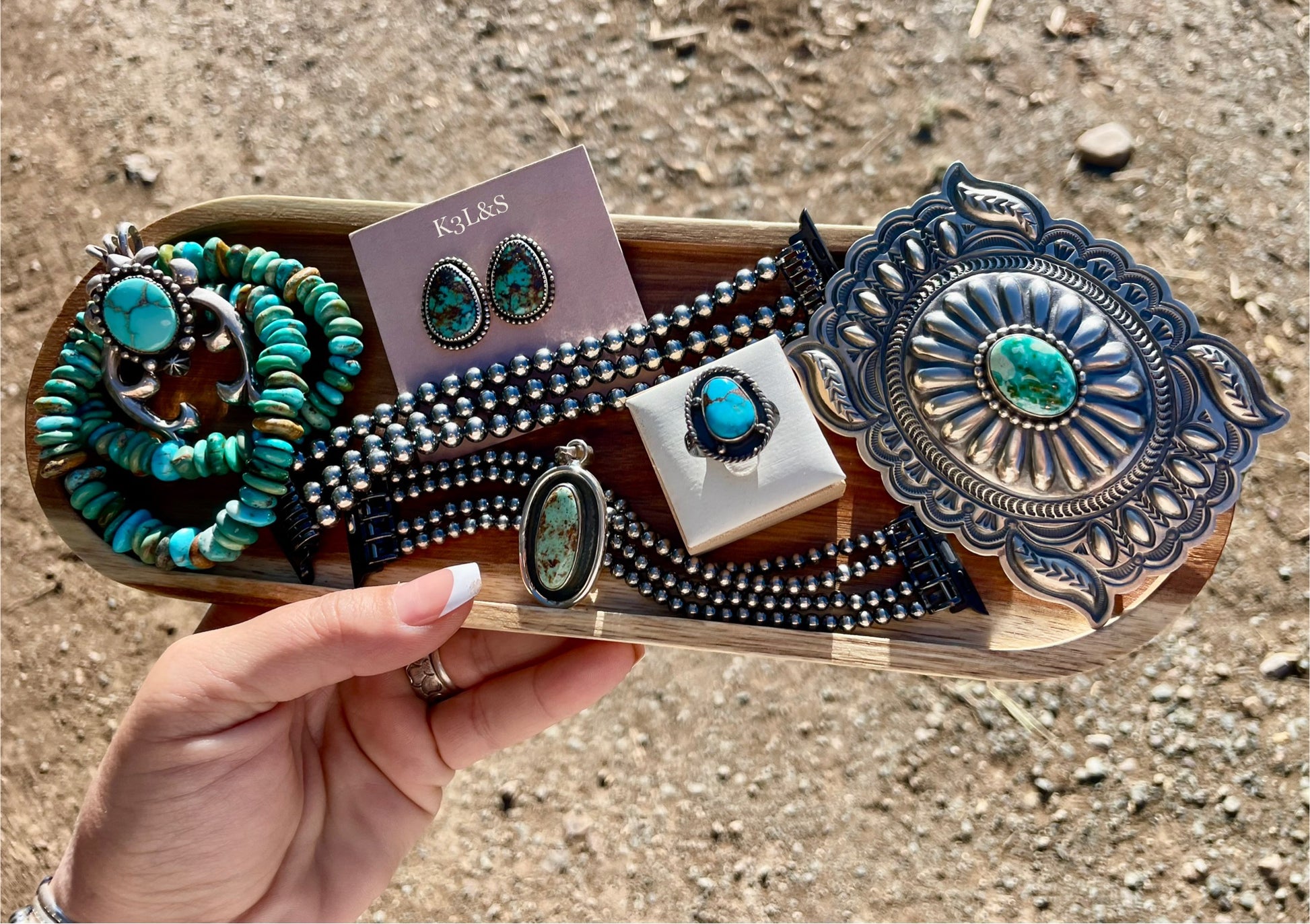 Turquoise Stretch Bracelet image 1