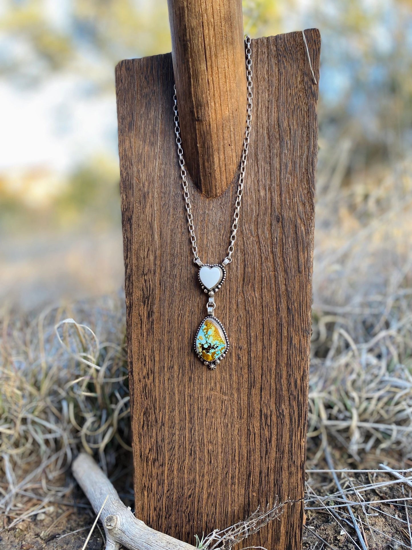 Turquoise & White Buffalo Necklace image 1