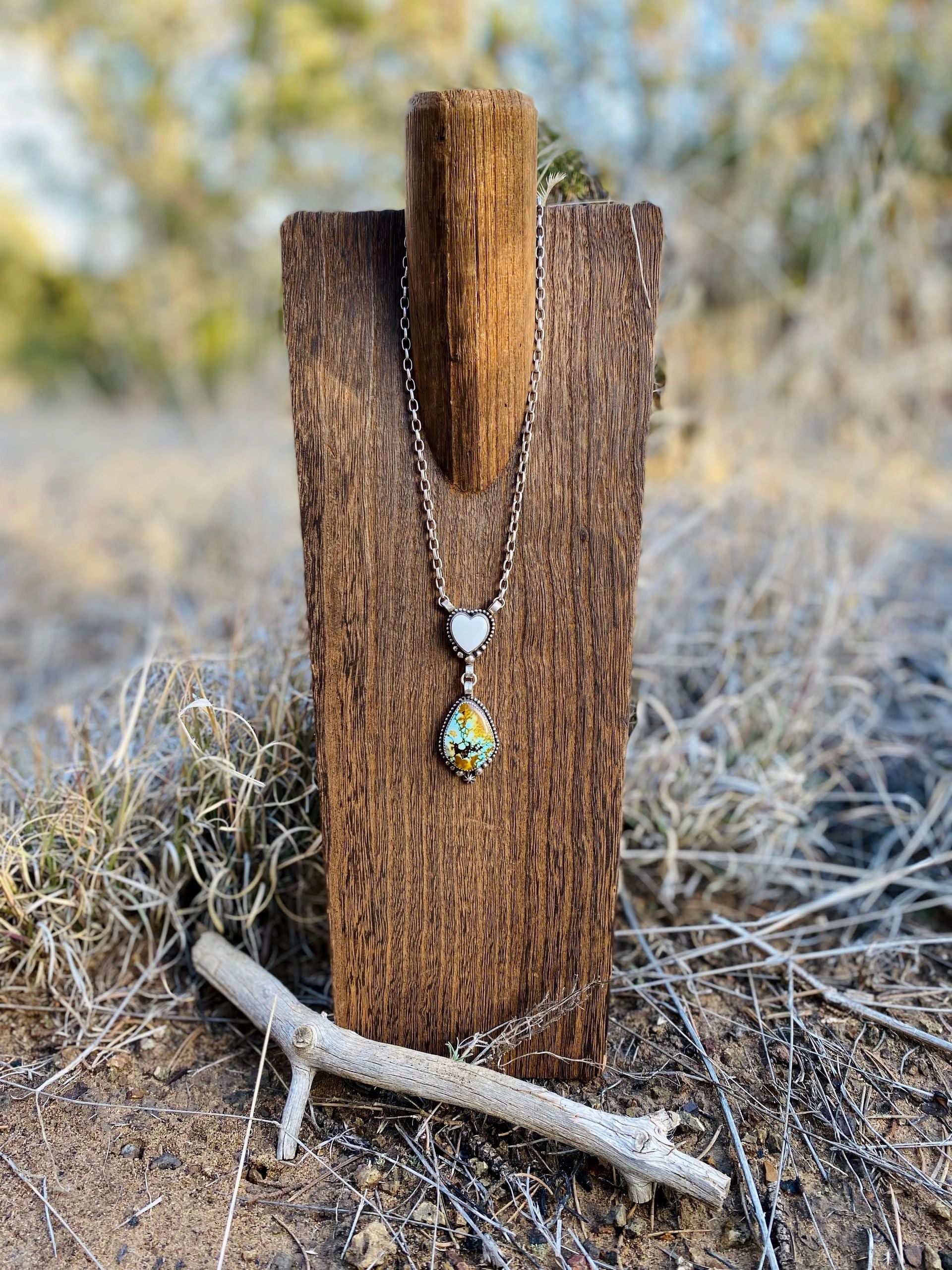 Turquoise & White Buffalo Necklace image 0