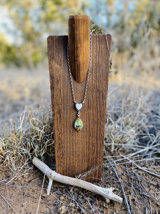Turquoise & White Buffalo Necklace image 0