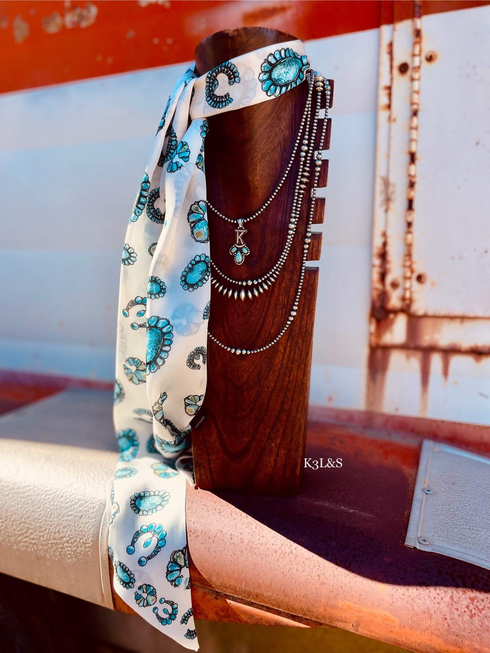 Turquoise Twilly Scarf image 0