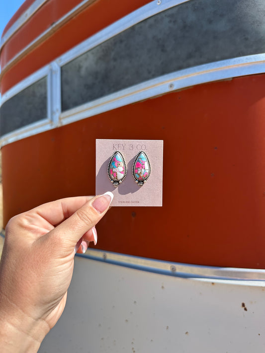 Pink Delilah Studs