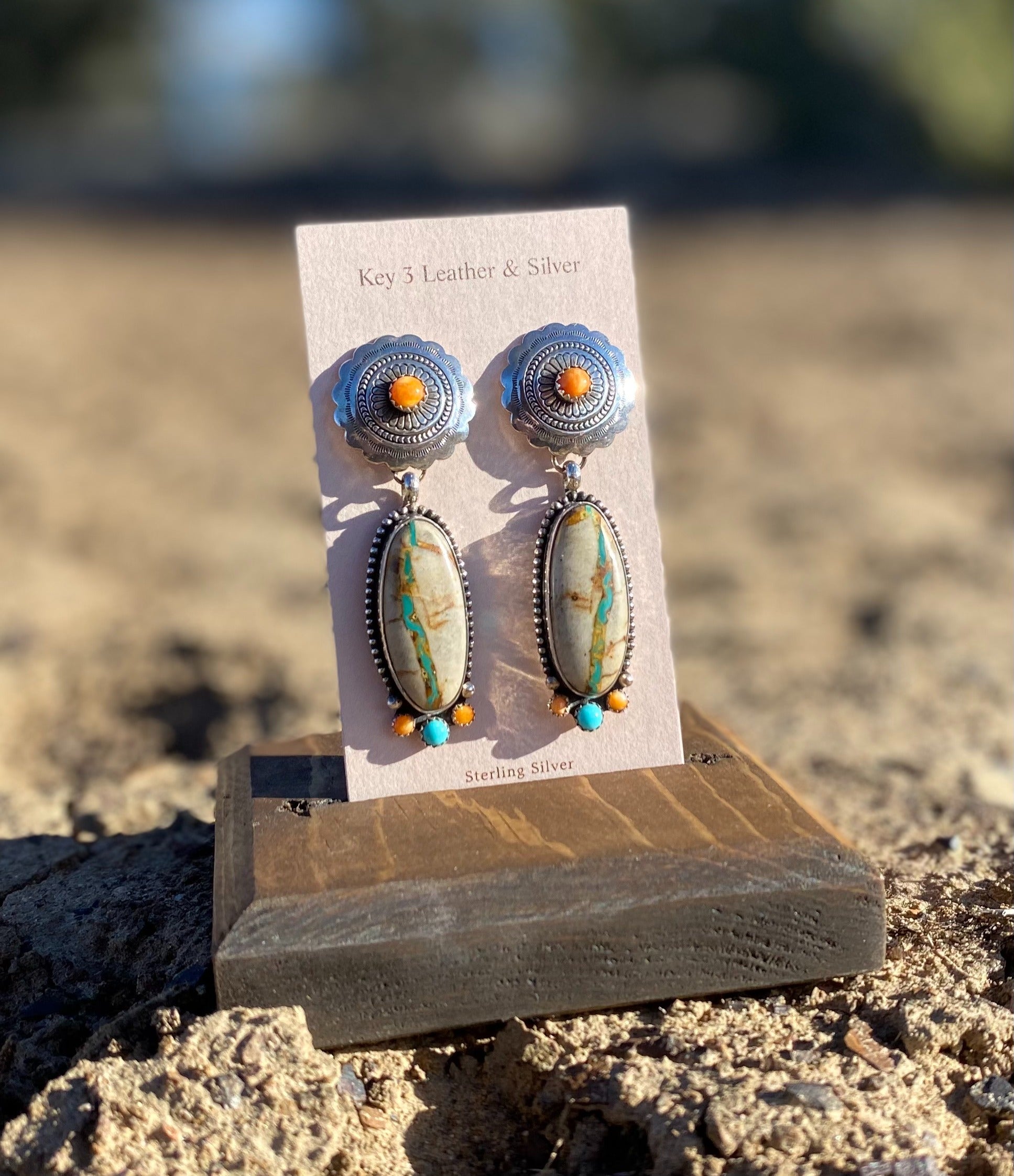 Green Ribbon Earrings image 0