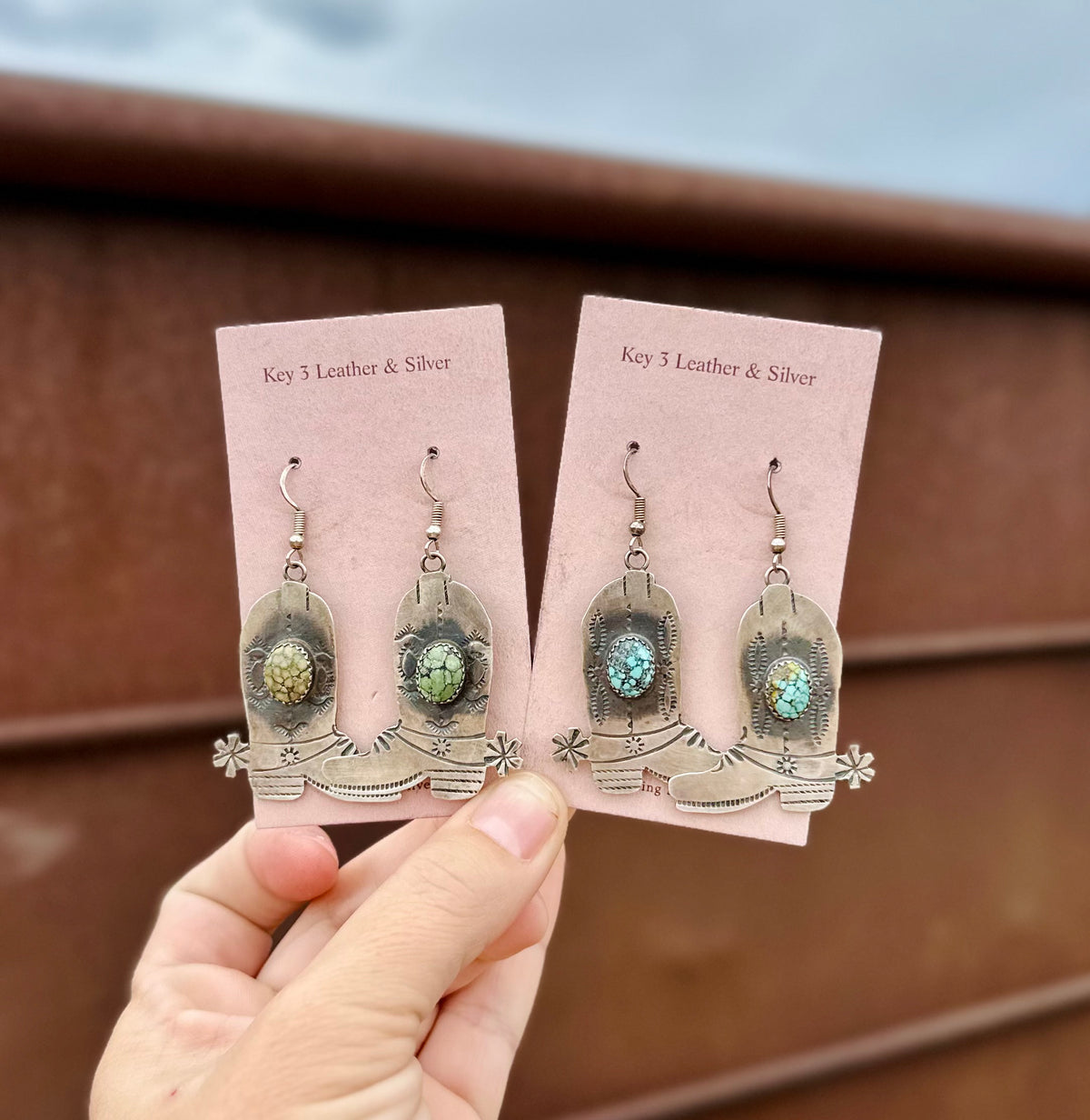 Sterling Silver Boot Earrings