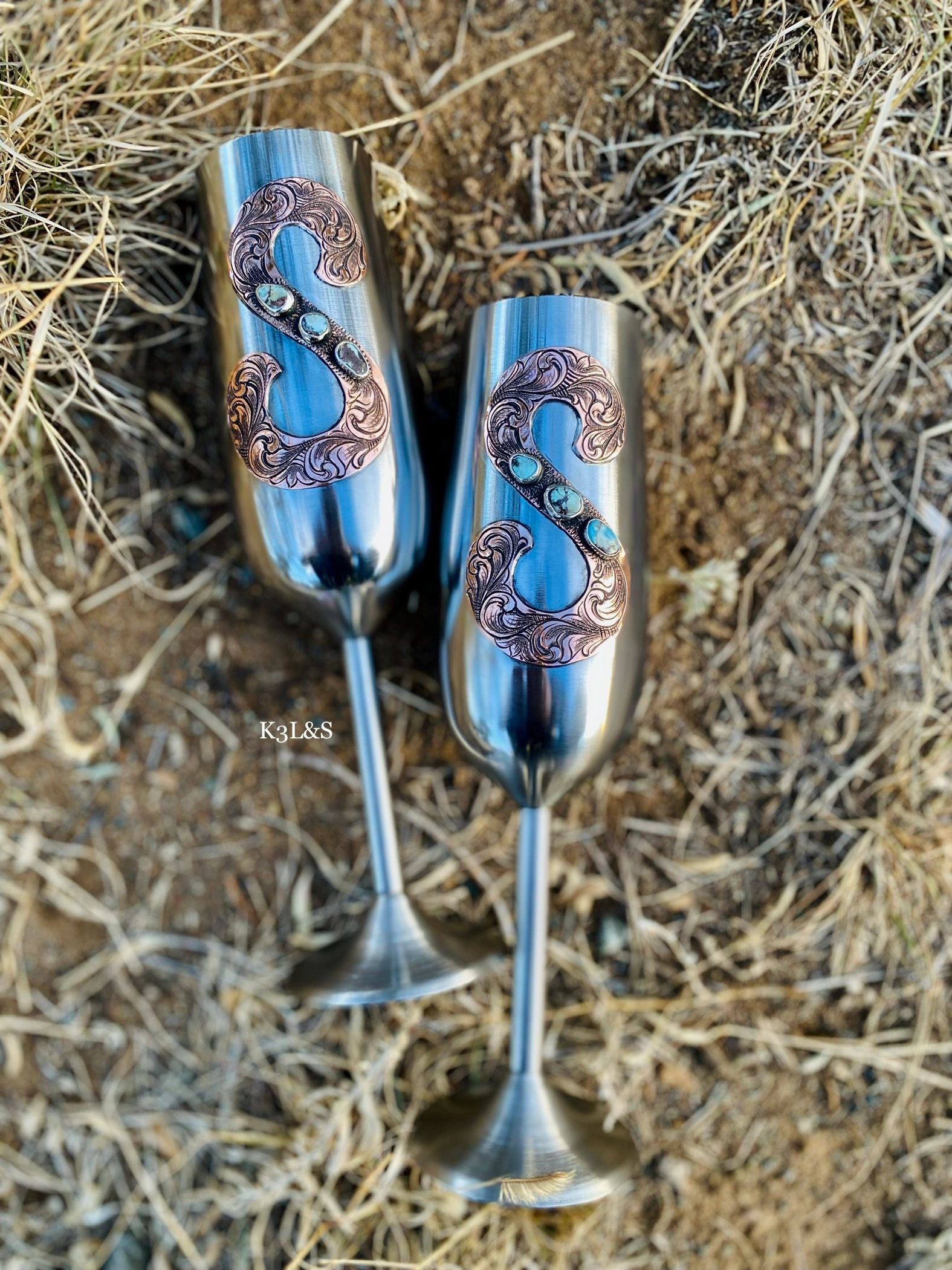 Golden Hills Turquoise, Stainless Steel Flutes image 2