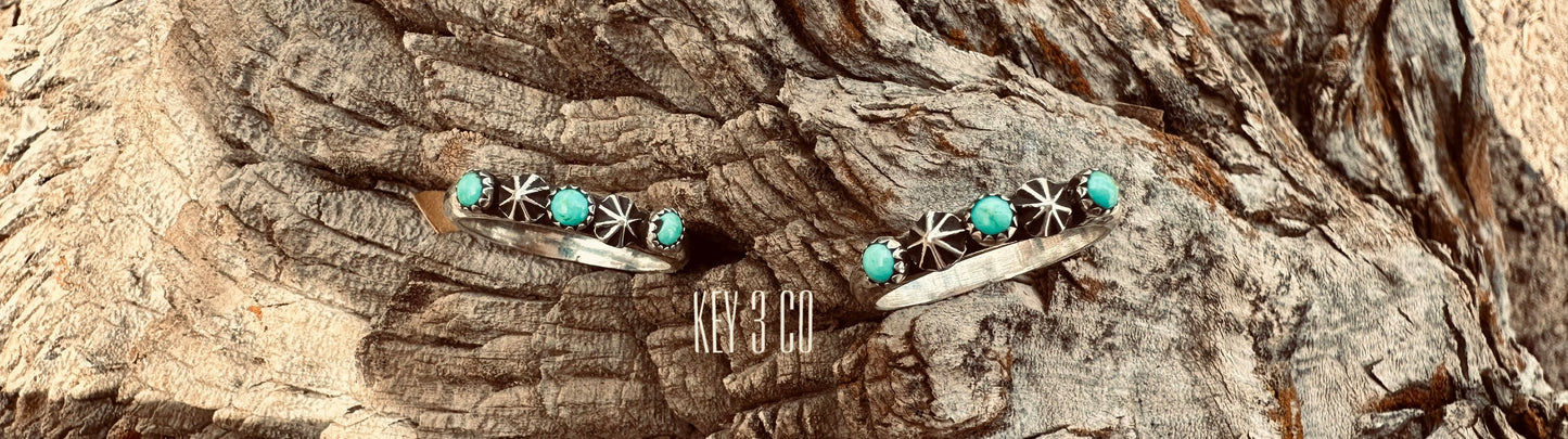 Pre- Order Turquoise Straight Star Band Rings