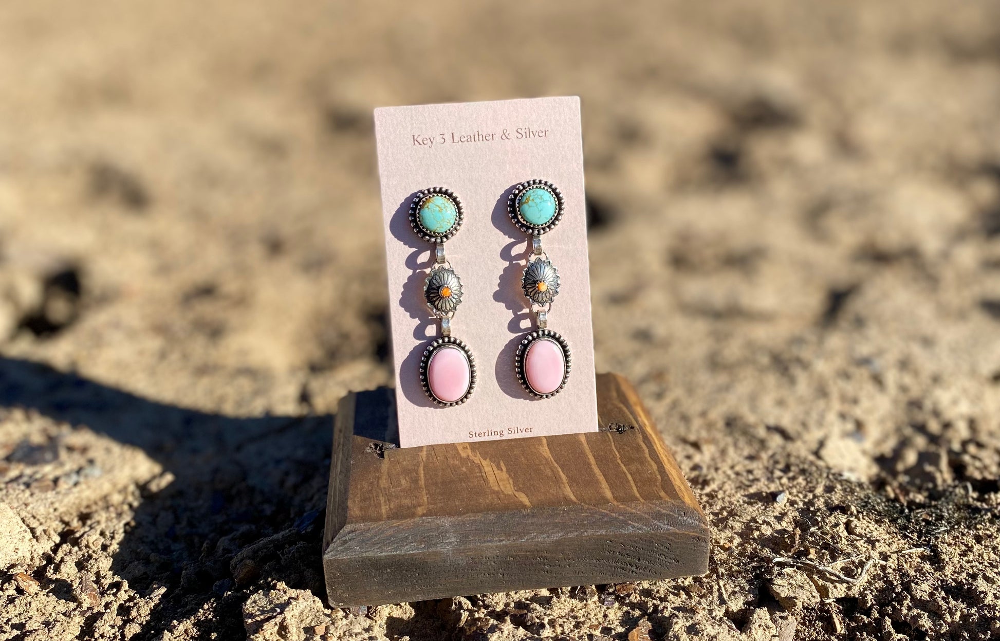 Three stone Multi Color Dangles #3 image 0