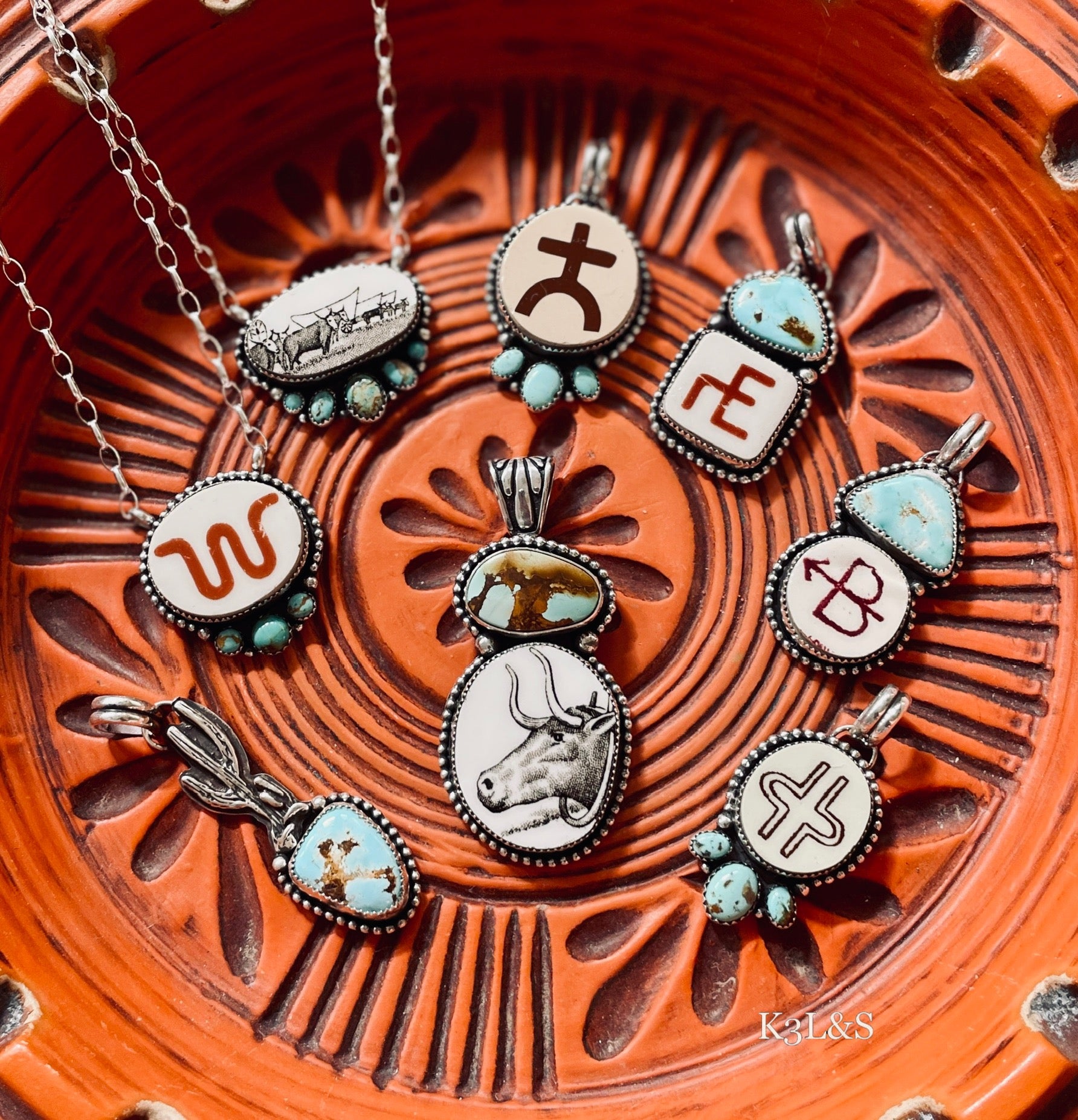 E Brand Turquoise Pendant image 2