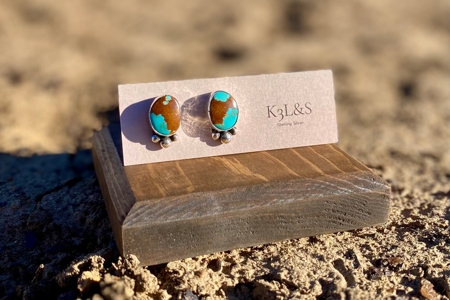 Kingman Turquoise Studs image 0