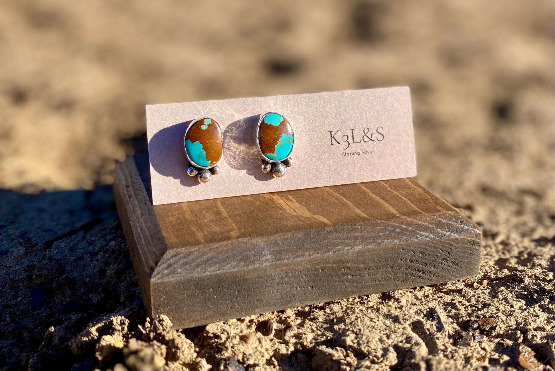 Kingman Turquoise Studs image 0