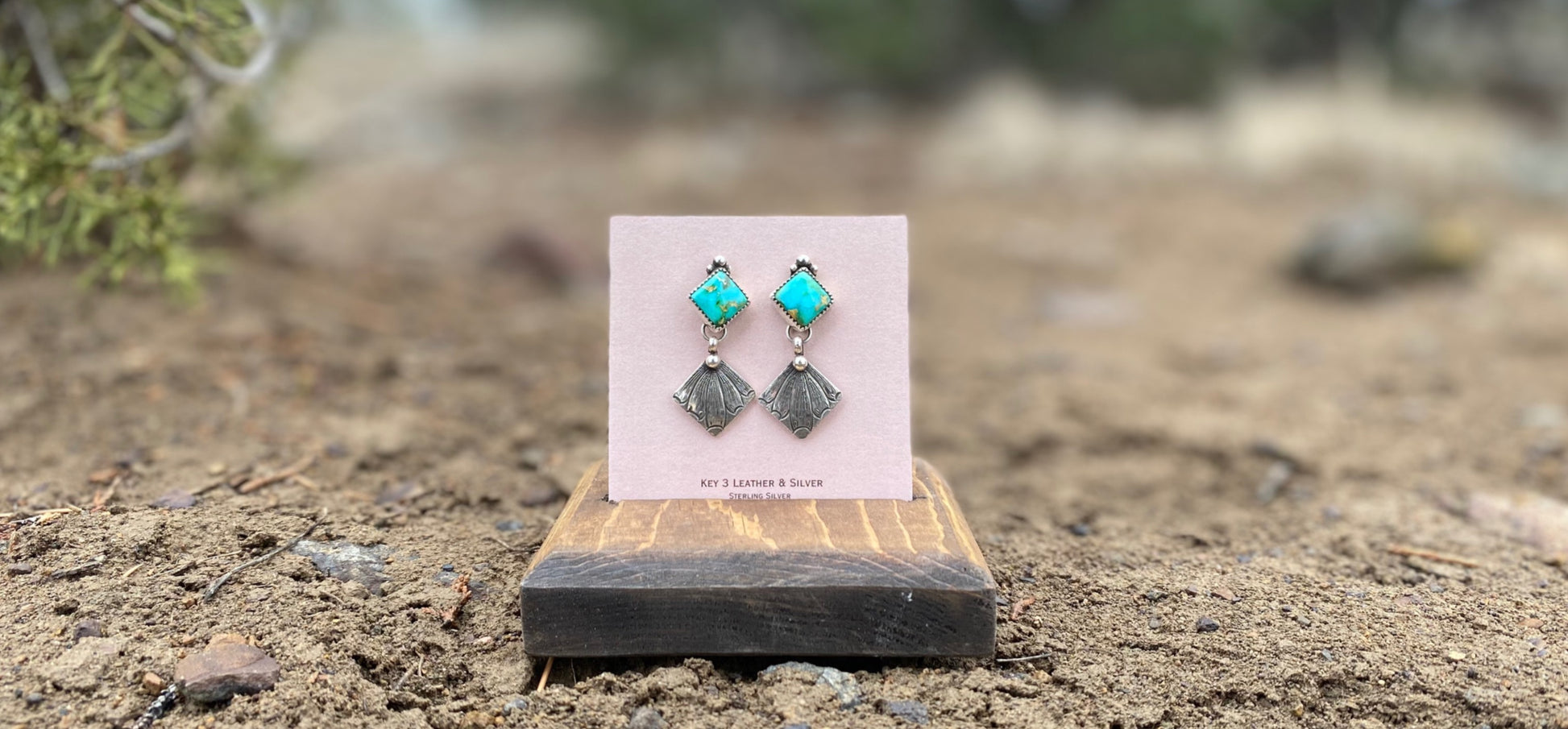 Blue Sonoran Gold Earrings image 1