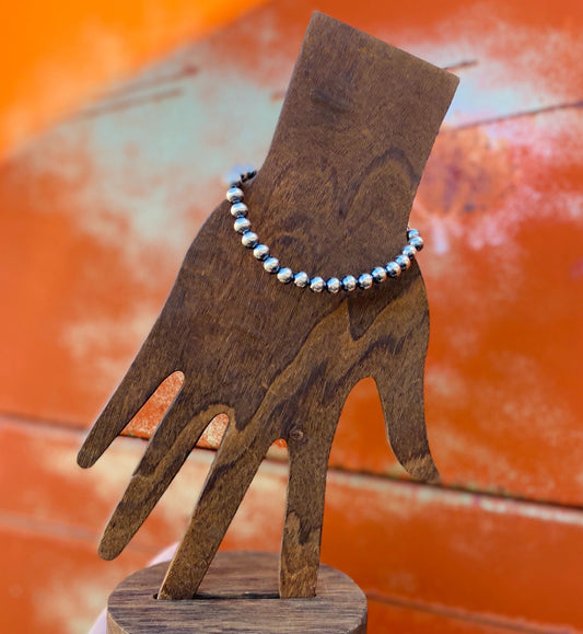 6mm Sterling Silver Stretch Bracelet image 0