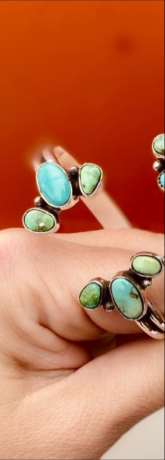 Pre-Order Fancy (3 stone fan) Punchy Cuff