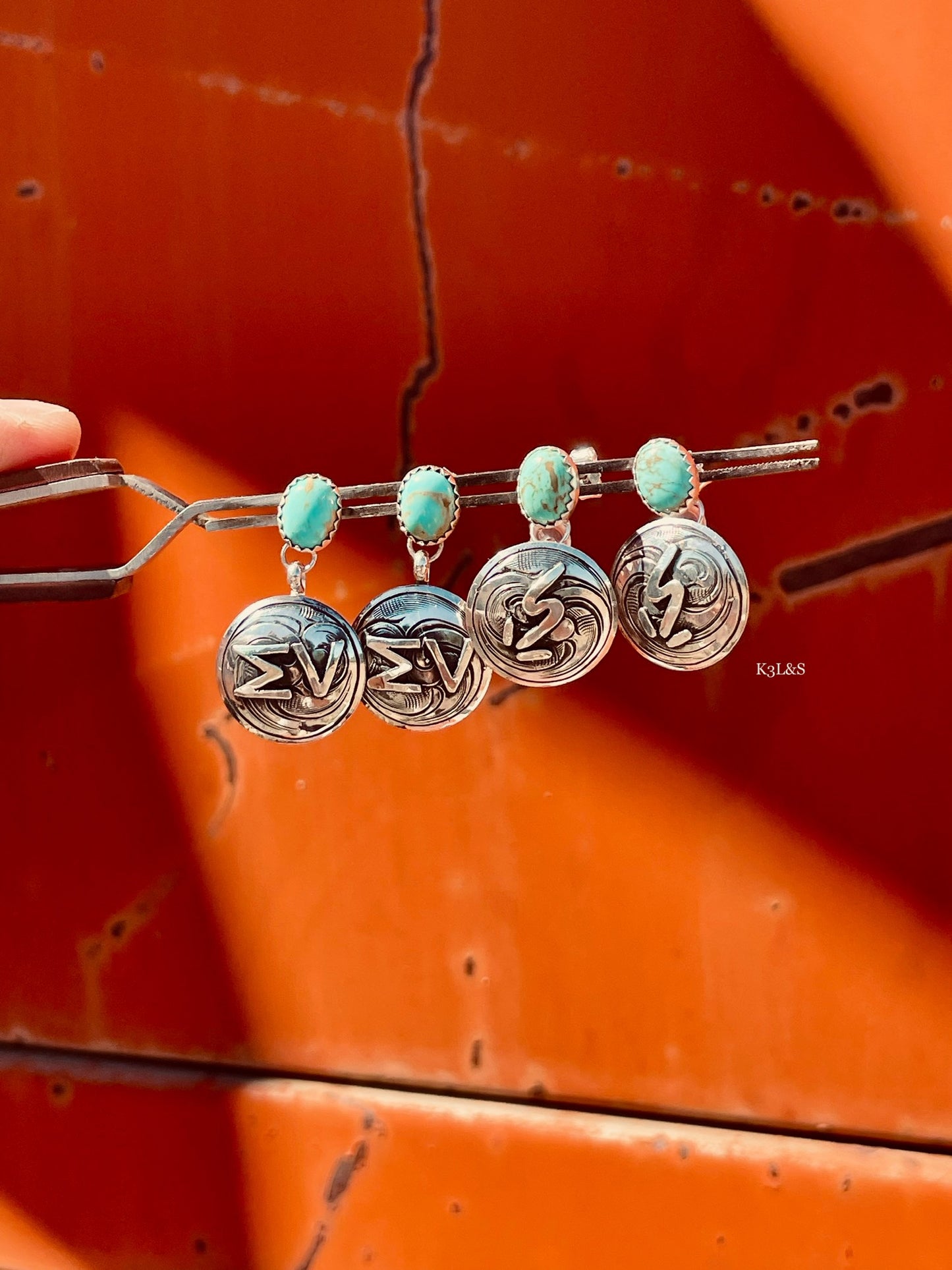 Pre Order Engraved Brand Earrings image 0