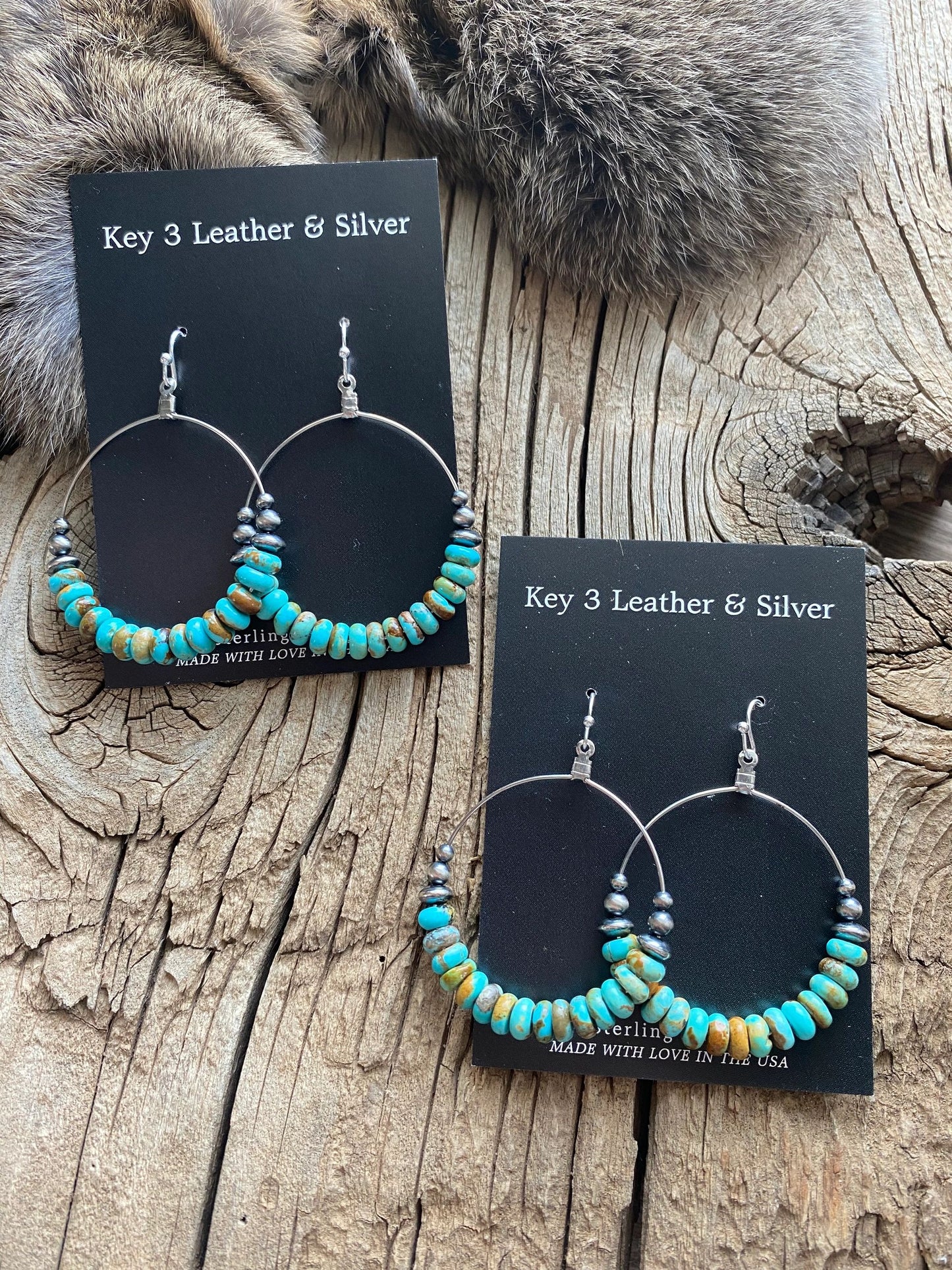 Kingman Turquoise Hoops #3 image 0