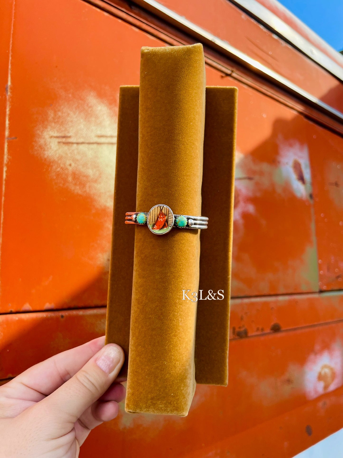 Turquoise Teepee Baby Bracelet image 0