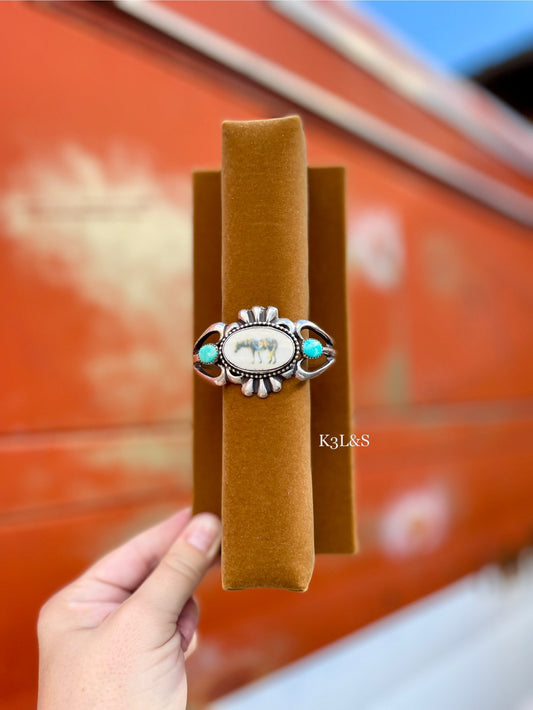 Big Horse Turquoise Bracelet image 0