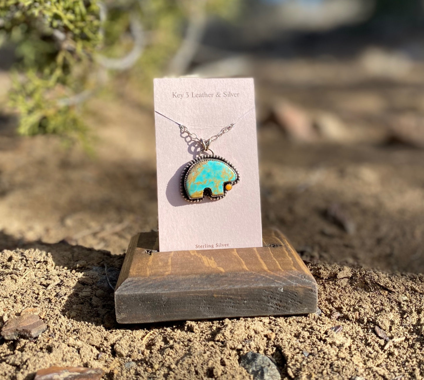 Turquoise Bear Pendant image 0