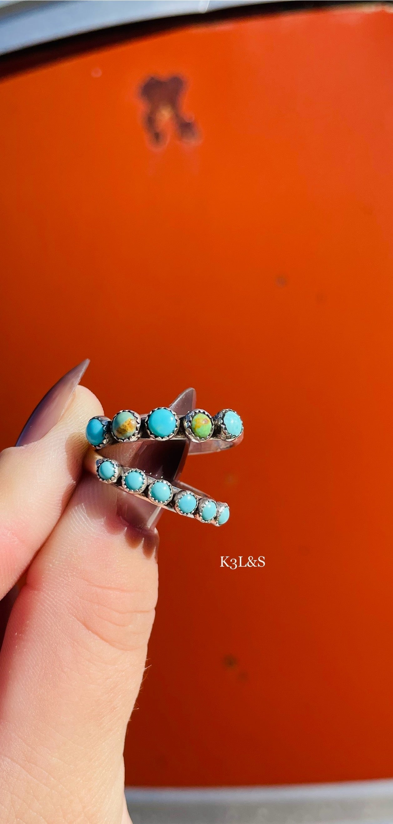 Pre- Order Turquoise Straight Band Rings image 0