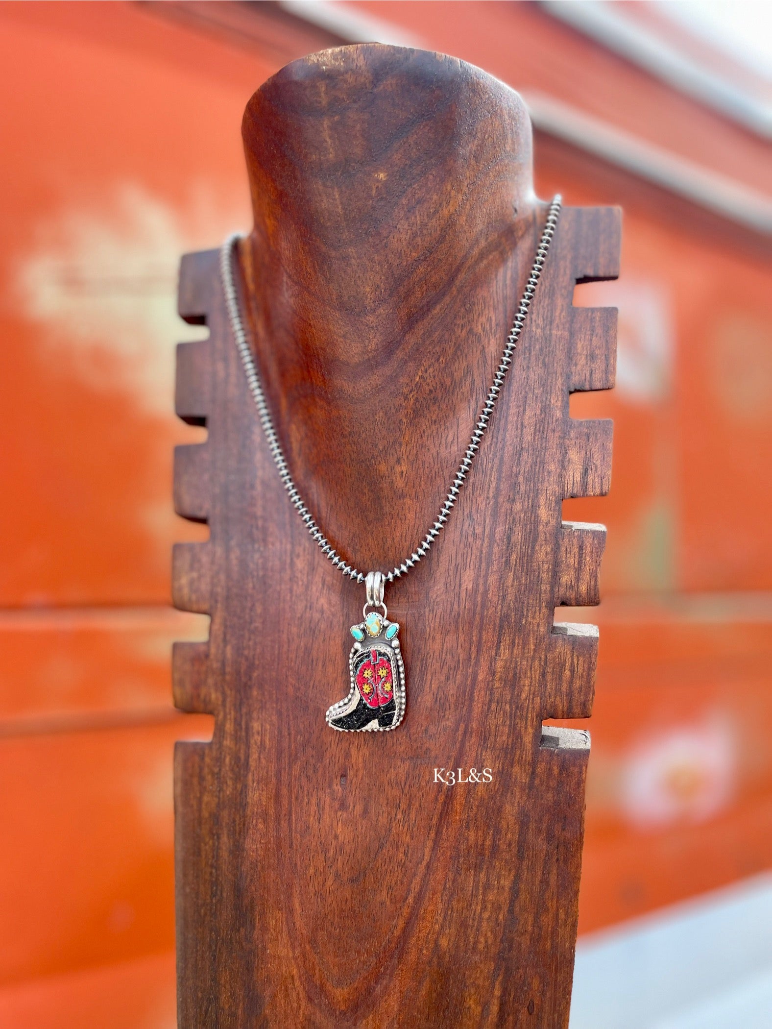 Red Boot Pendant image 1