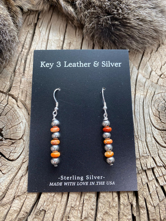 Orange Spiny Pearl Dangles image 0