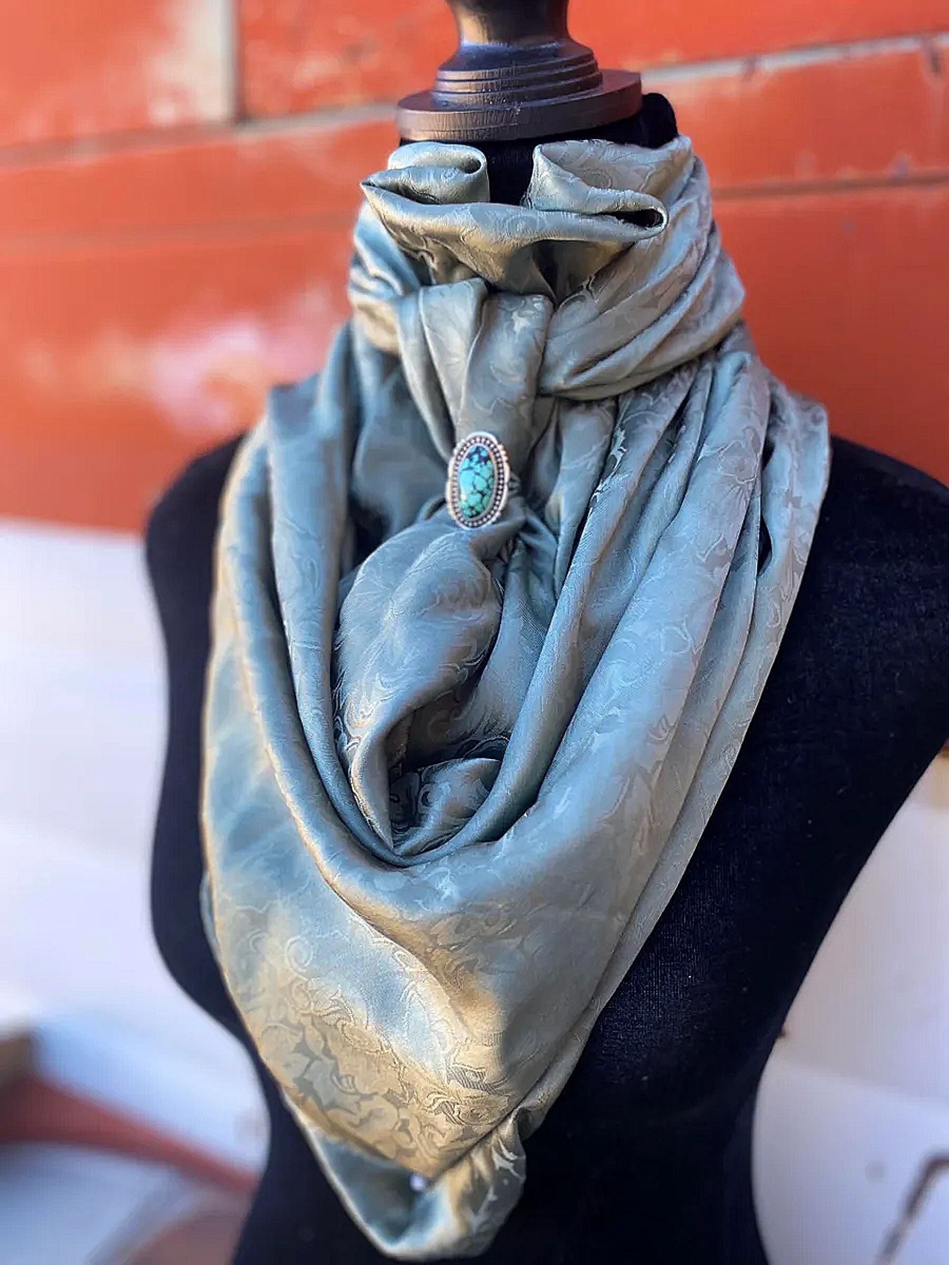 Sage Green Floral Wild Rag image 1