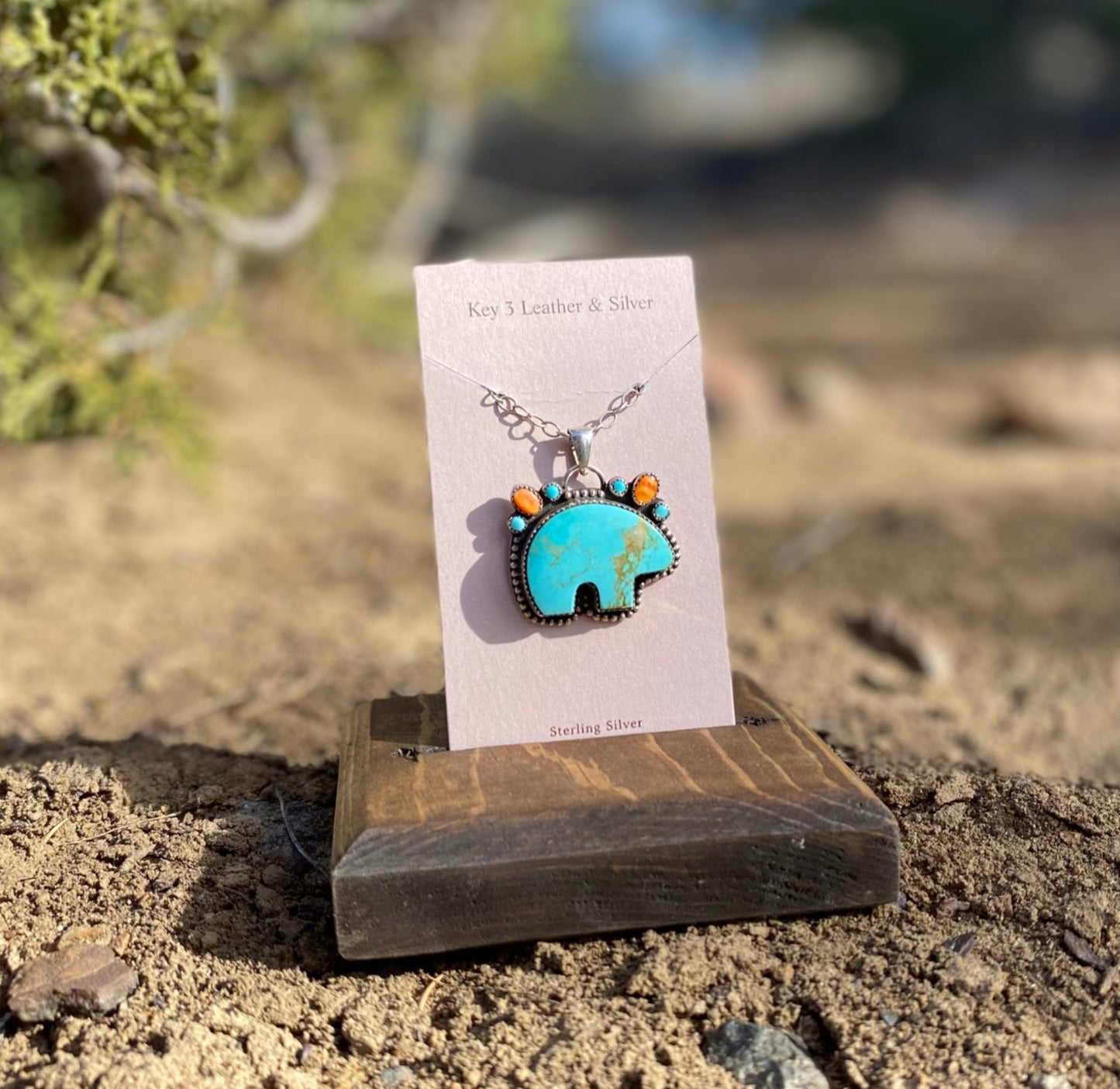 Royston Bear Multi Stone Pendant image 0