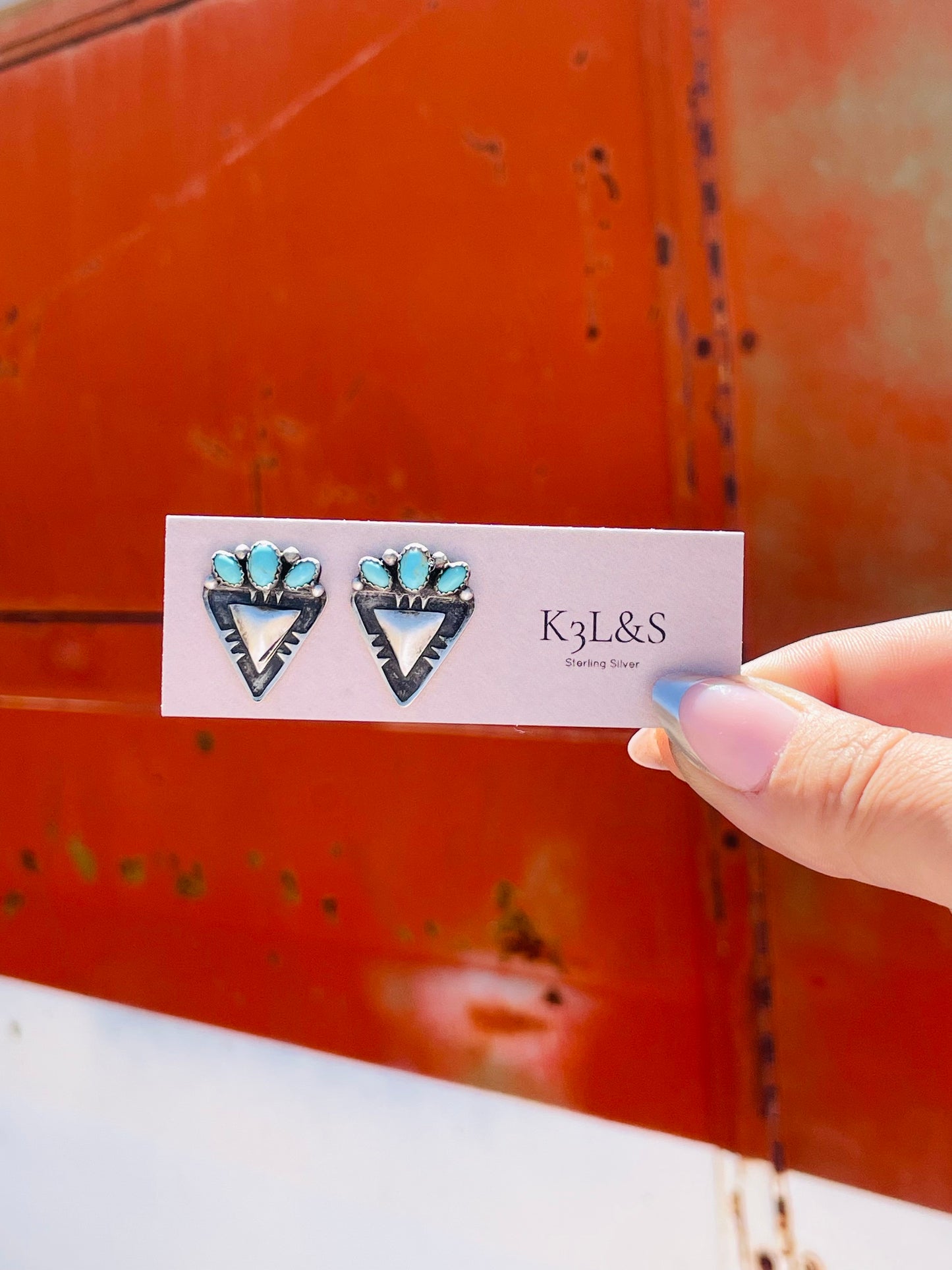 Turquoise Silverado Stud Earrings image 2