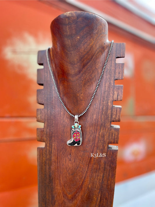 Red Boot Pendant image 0