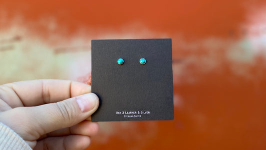 5mm Turquoise Studs image 0