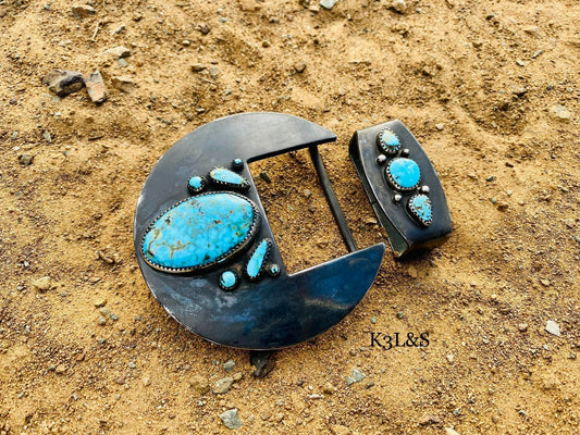 Turquoise Steel Buckle image 0