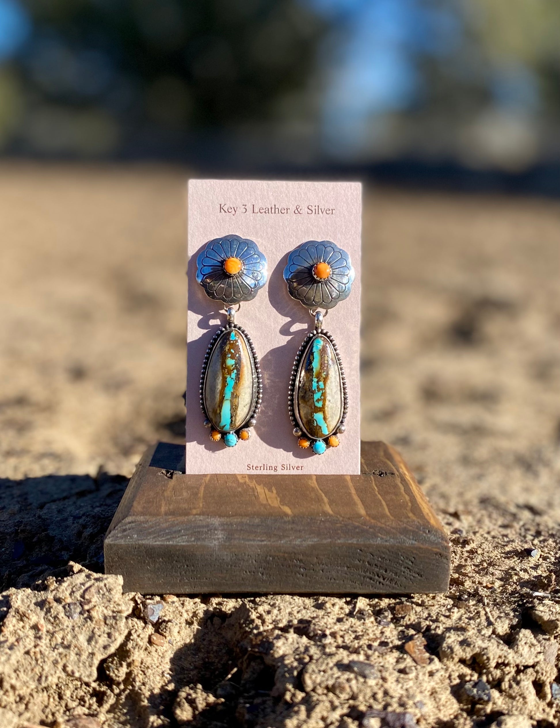 Blue Ribbon Earrings image 0